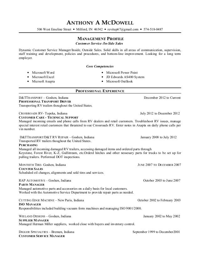tony s resume 2016