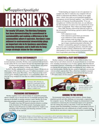 Hershey Spotlight - Celebrate Arkansas Magazine April 2013