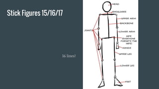 Stick Figures 15/16/17
16 lines?
 