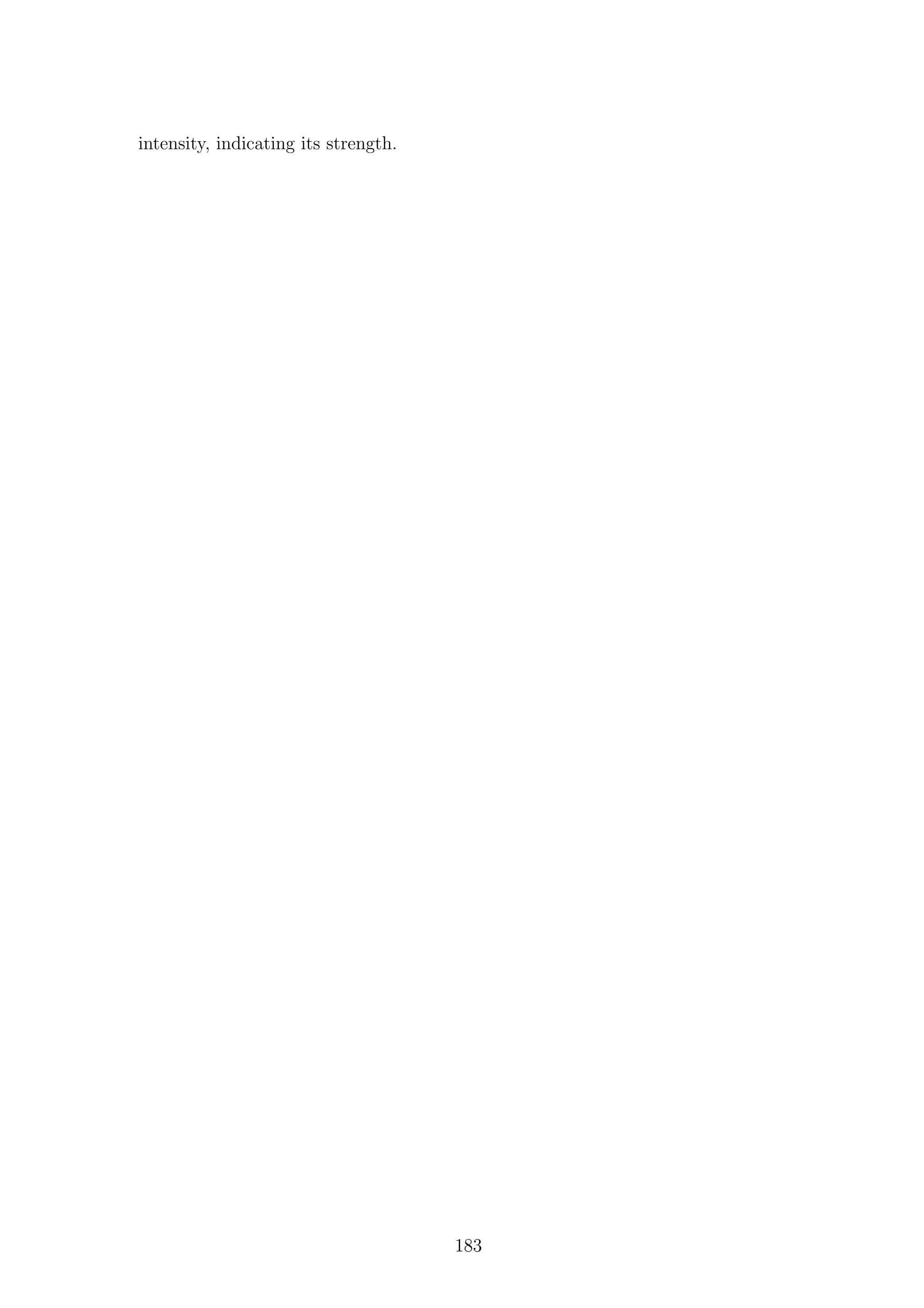 intensity, indicating its strength.
183
 