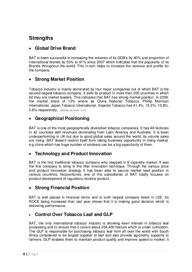 BRITISH AMERICAN TOBACCO PLC