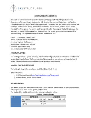 Structural Design Project | PDF