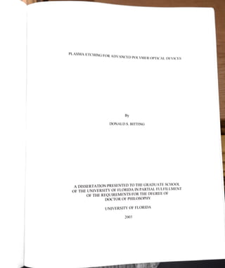 D Bitting PhD Dissertation | PDF | Postgraduate Education | College