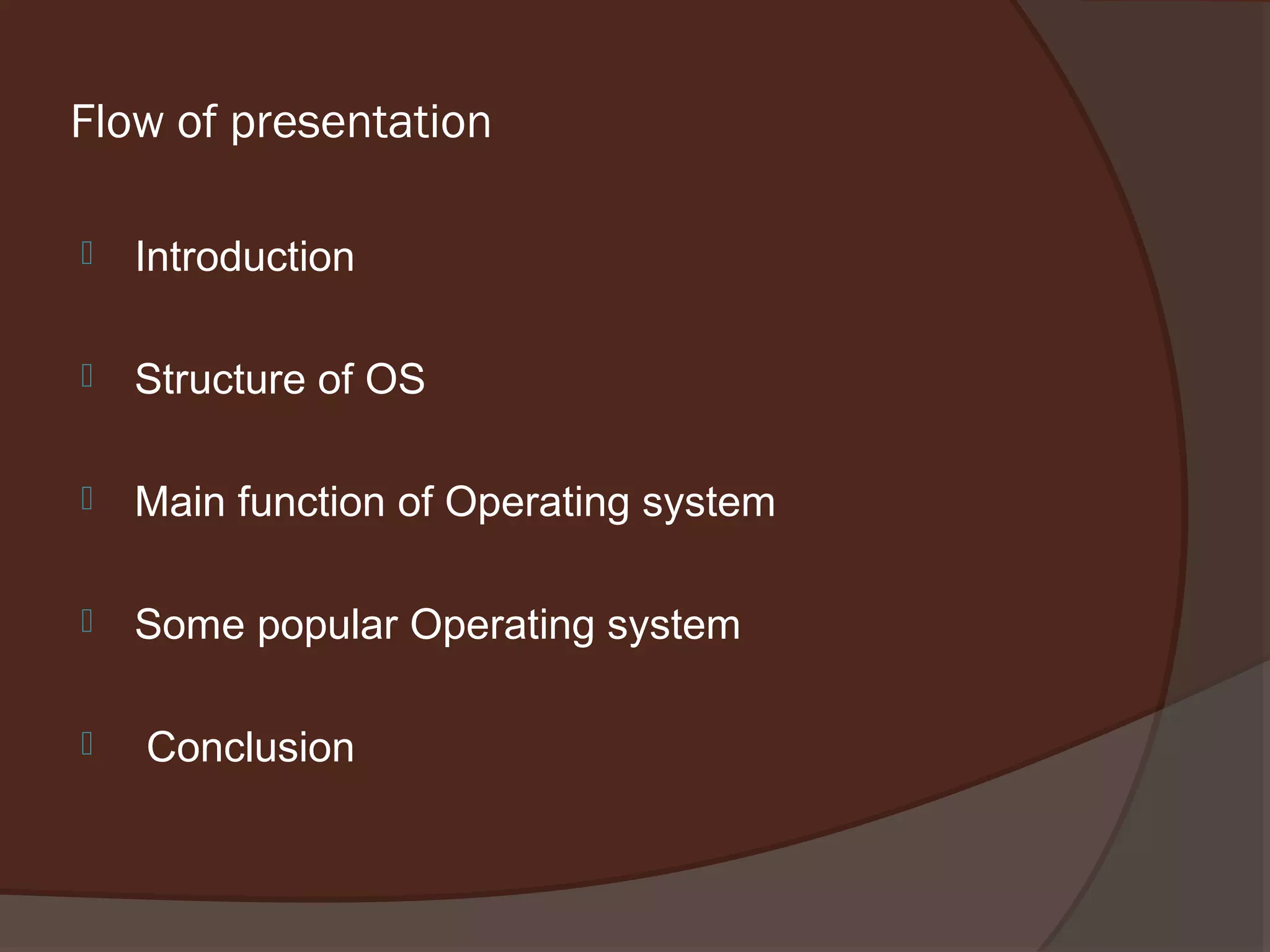 Presentation on operating system | PPT