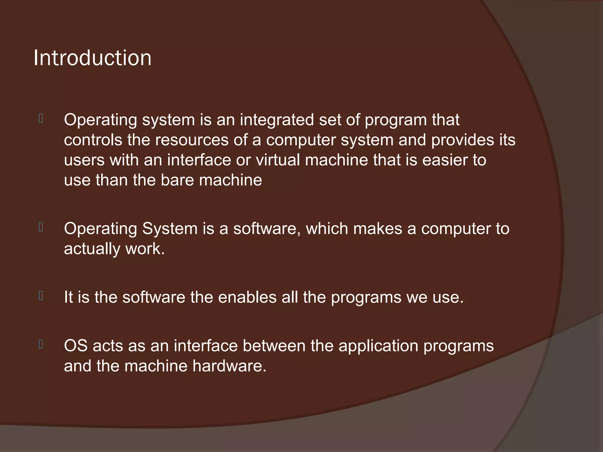 Presentation on operating system | PPT