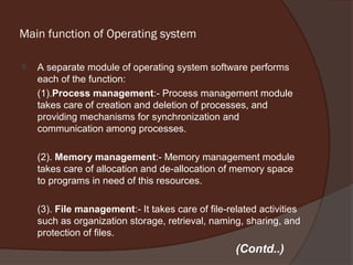 Presentation on operating system | PPT