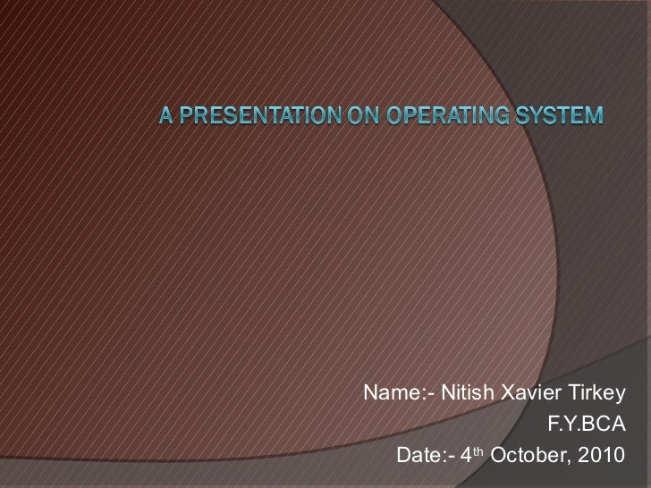 Paper presentation on operating systems