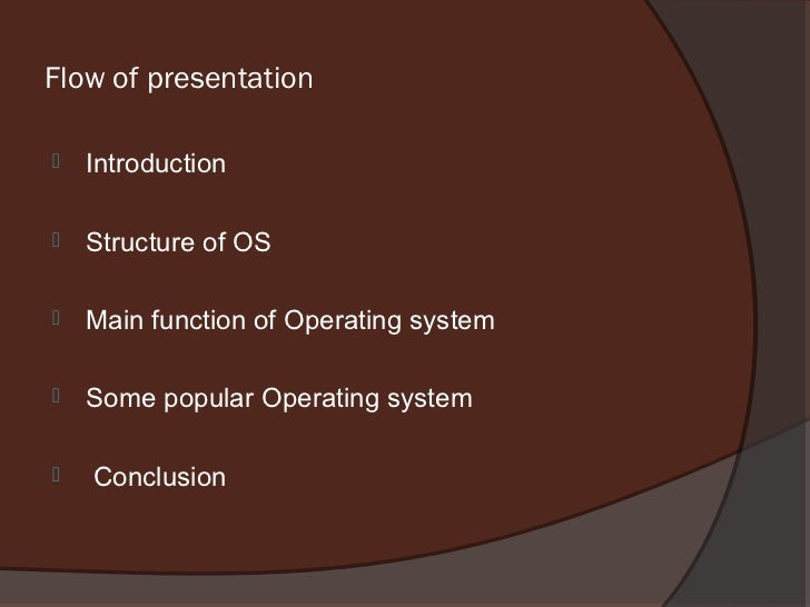 Presentation on operating system