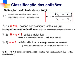 aula de fisica colisões - elastica-inelastica | PDF