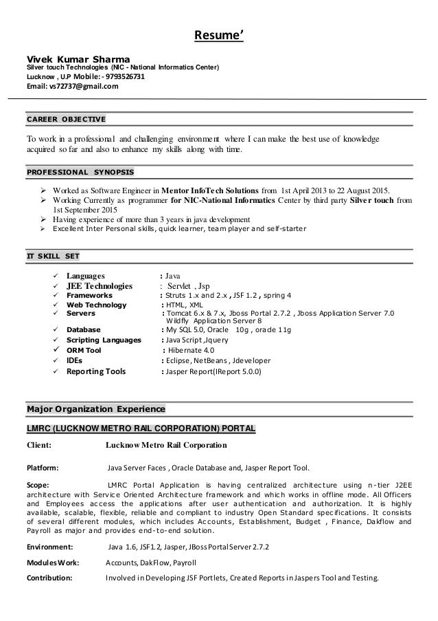 vivek sharma resume