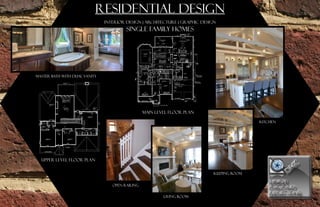 PORTFOLIOPORTFOLIO
REFLECTIONSREFLECTIONS
DESIGN
								
DESIGN
								
RESIDENTIAL DESIGN
INTERIOR DESIGN | ARCHITECTURE | GRAPHIC DESIGN
single family homes
MAIN LEVEL FLOOR PLAN
MASTER BATH WITH DUAL VANITY
KITCHEN
OPEN RAILING
KEEPING ROOM
LIVING ROOM
UPPER LEVEL FLOOR PLAN
 
