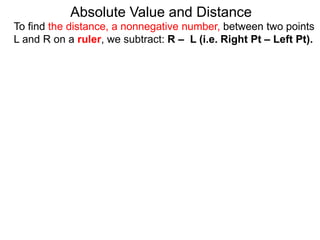 Absolute Distance Between Two Point 4 absolute value and distance x | PPTX