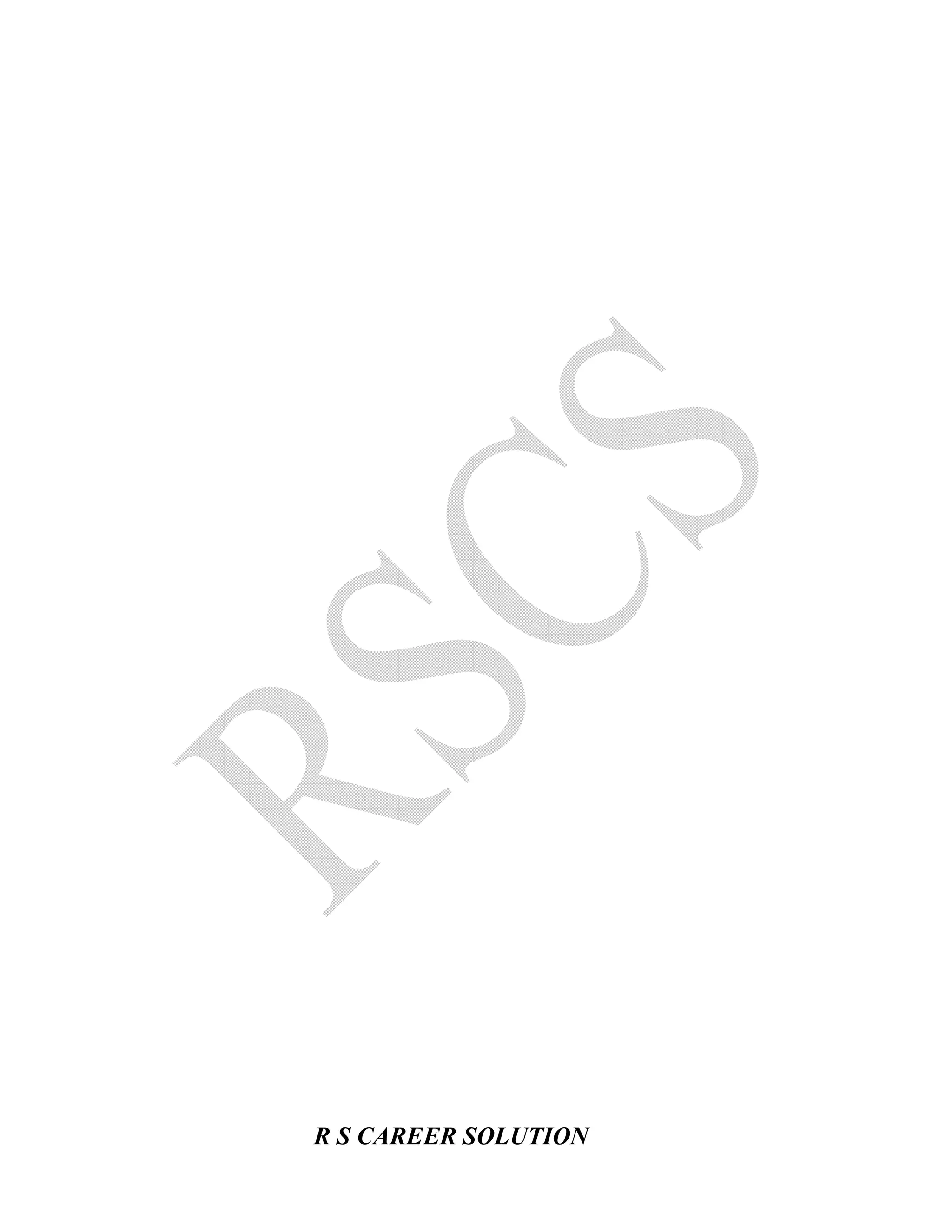 R S CAREER SOLUTION
 