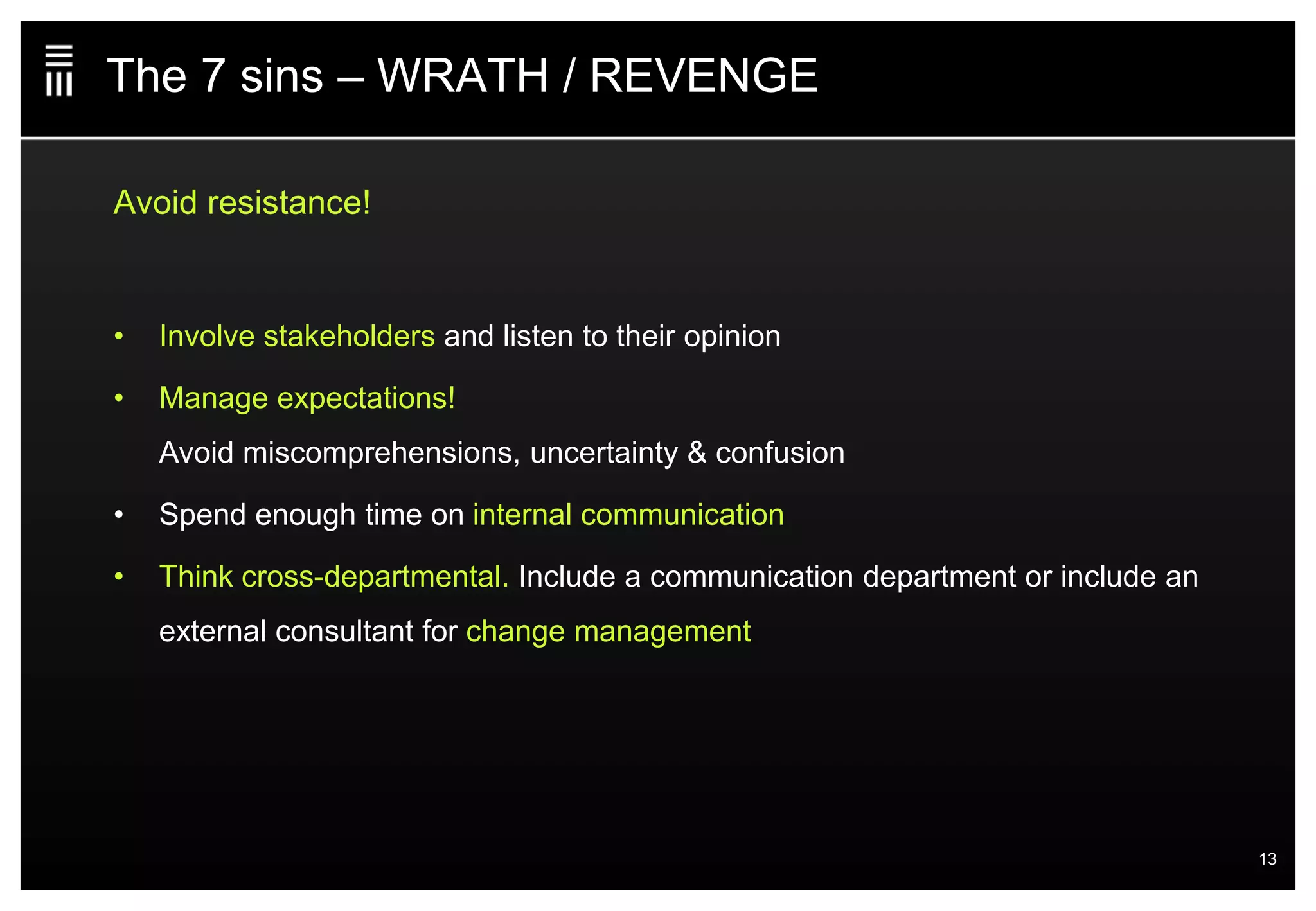Emakina Academy #13 : The Seven Sins of CMS implementation