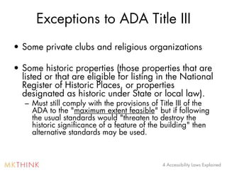 4 Accessibility Laws governing Architectural Building | PDF