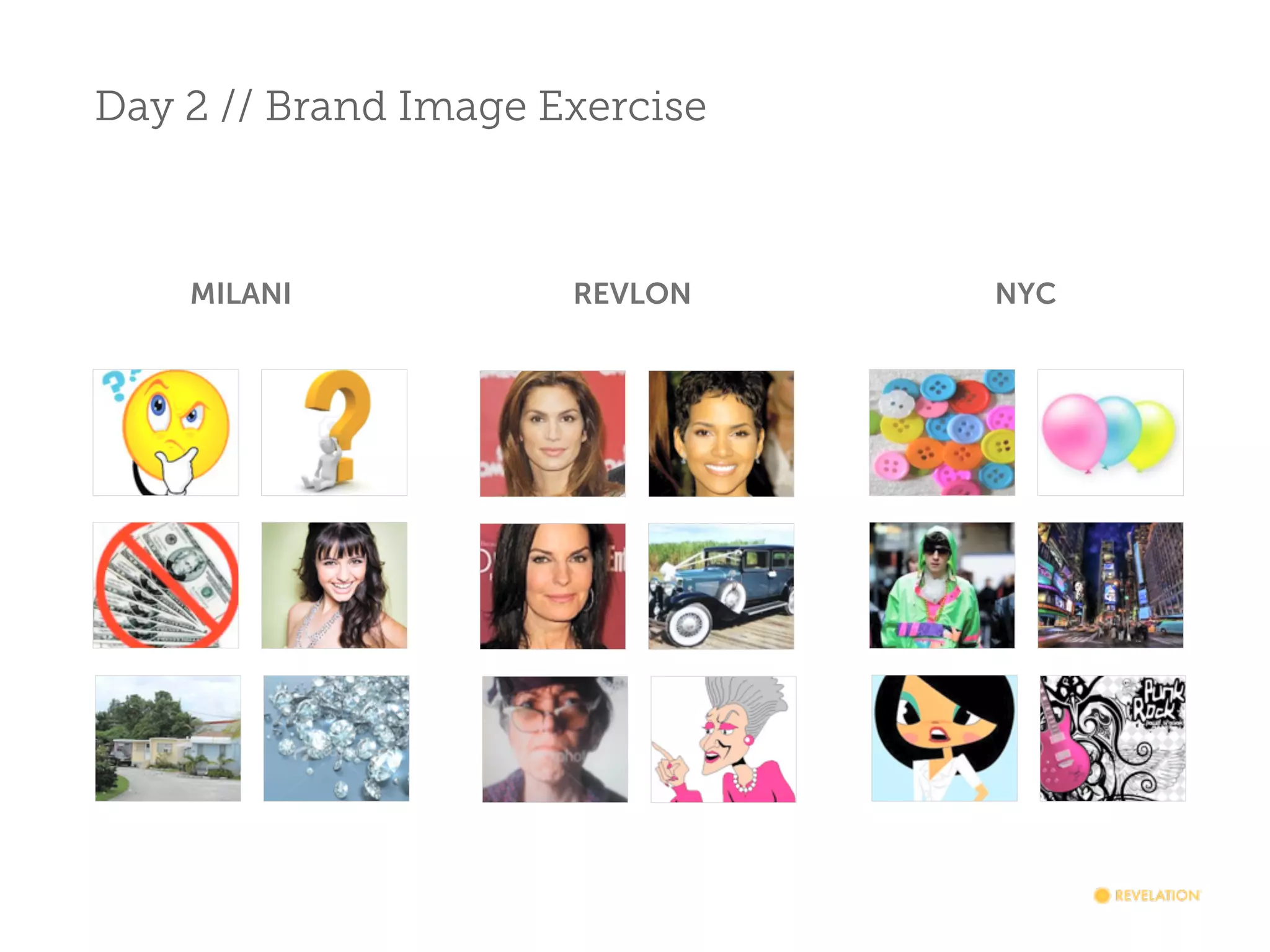Day 2 // Brand Image Exercise

MILANI

REVLON

NYC

 