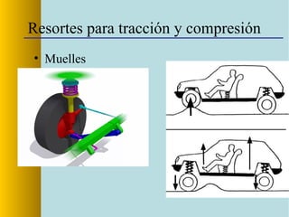 Resortes para tracción y compresión
• Muelles
 