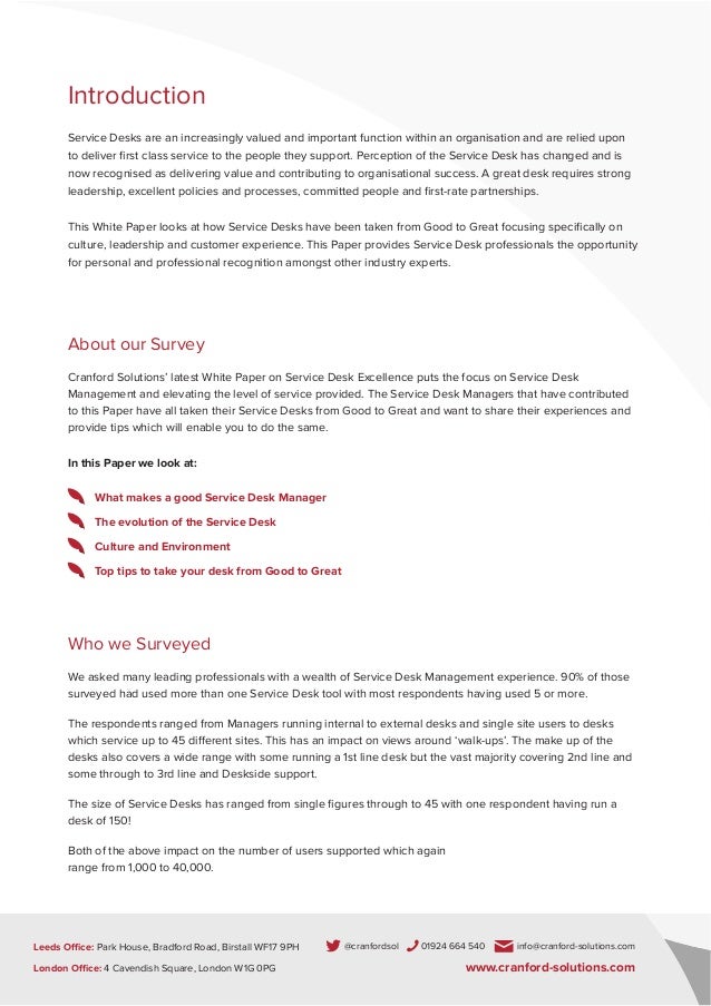 Service desk thesis