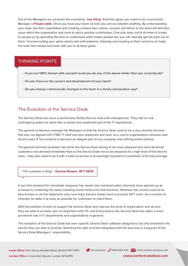 Service desk thesis