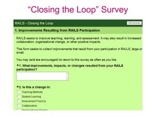 “Closing the Loop” Survey
 