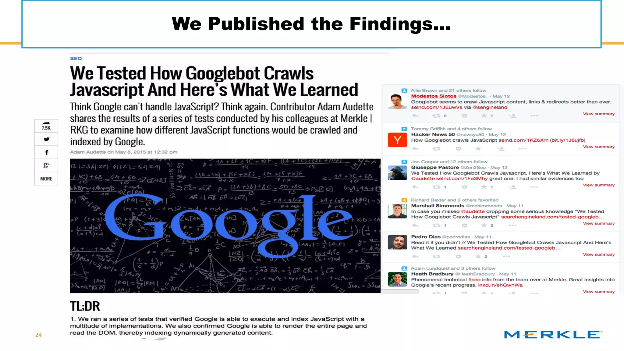 #MRKGsummit15 @MerkleRKG
We Published the Findings...
24
 