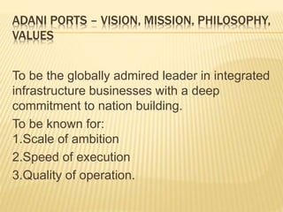 Adani ports and sez ltd | PPTX
