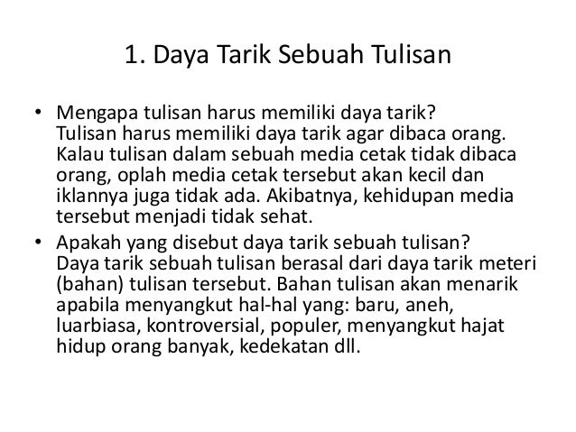 4 a daya tarik n asas manfaat tulisan