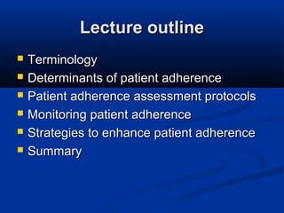 adherence | PPT