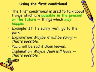 Example Conditional Final Conditionals | PPT