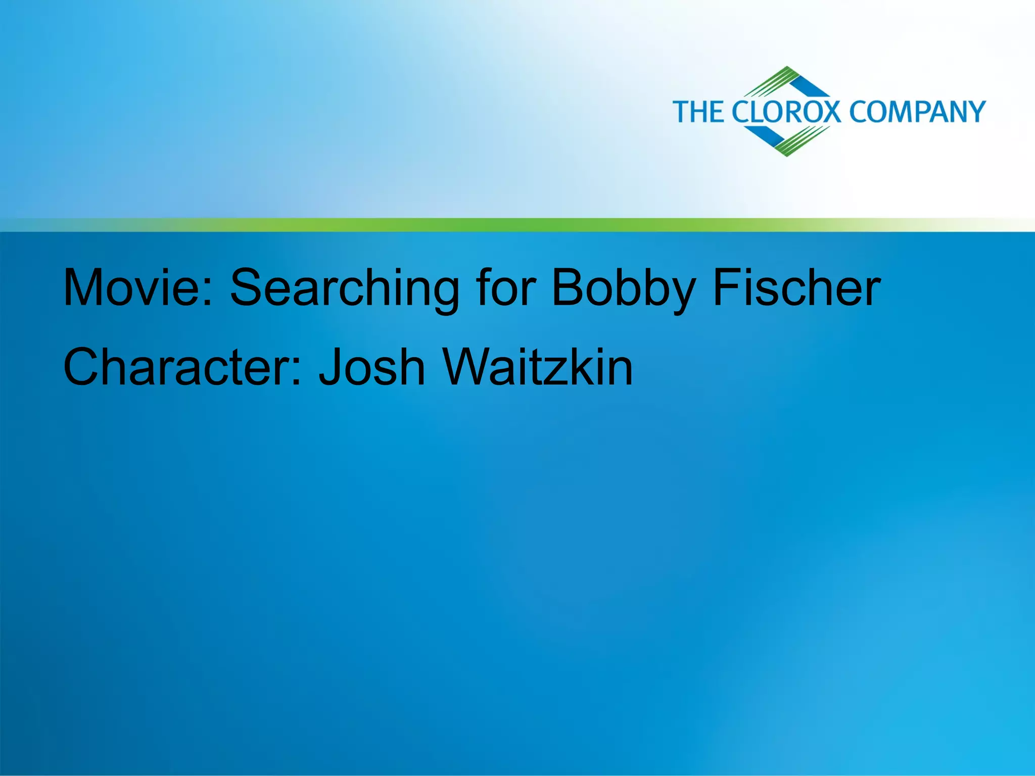 Movie: Searching for Bobby Fischer
Character: Josh Waitzkin
 