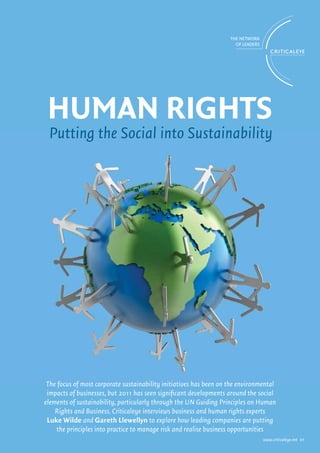 www.criticaleye.net  01
Human Rights
Putting the Social into Sustainability
 