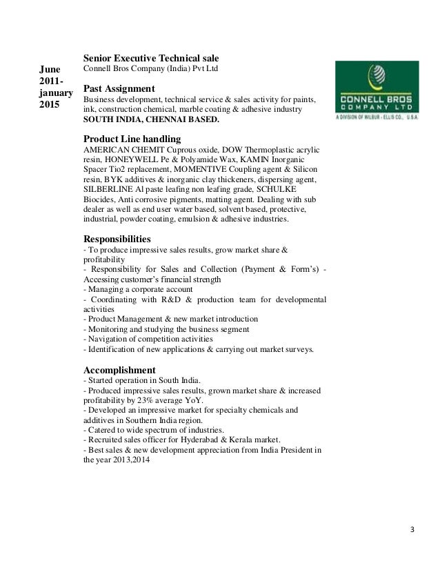 industrial sales manager resume