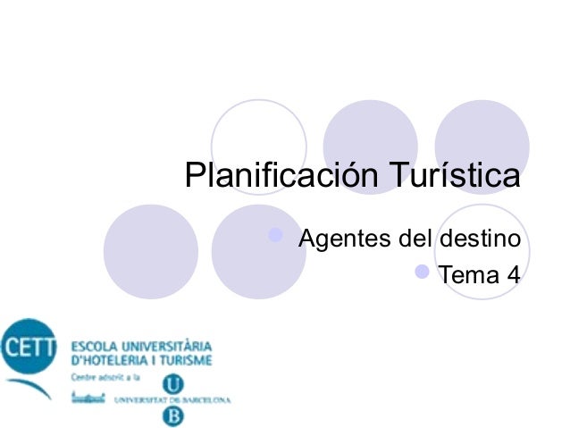 Agentes De Un Destino Turistico