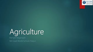 Agriculture
Ramjee Nagarajan
NH Goel World School, Raipur
 