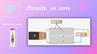 Circuito en serie
Resistencia usada
8kΩ
 
