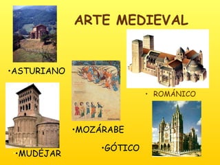 ARTE MEDIEVAL ROMÁNICO ASTURIANO MUDÉJAR MOZÁRABE GÓTICO 