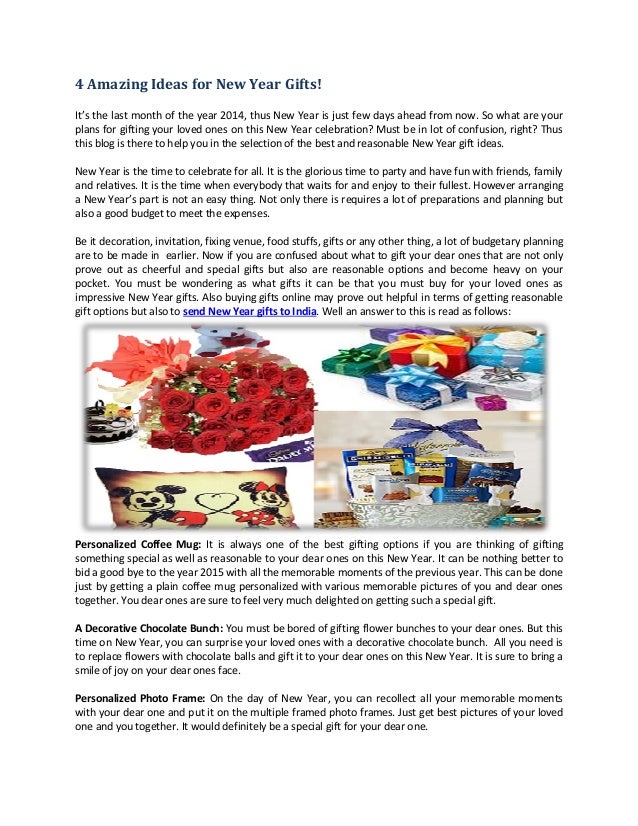Amazing slideshare year 4_amazing_ideas_for_new_year_gifts_for_all