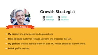 Daniel Nilsson
My passion is to grow people and organizations.
I love to create customer-focused solutions and processes t...