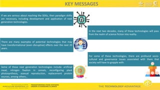 Technology Advantage Transformation Initiative - Ana Maria Loboguerrero CGIAR Research Program on Climate Change, Agriculture and Food Security