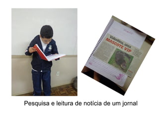 Pesquisa e leitura de notícia de um jornal