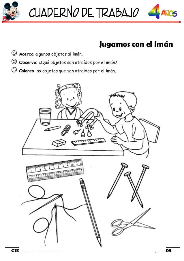 Cuaderno de trabajo III 4 Años de Ciencia y Ambiente