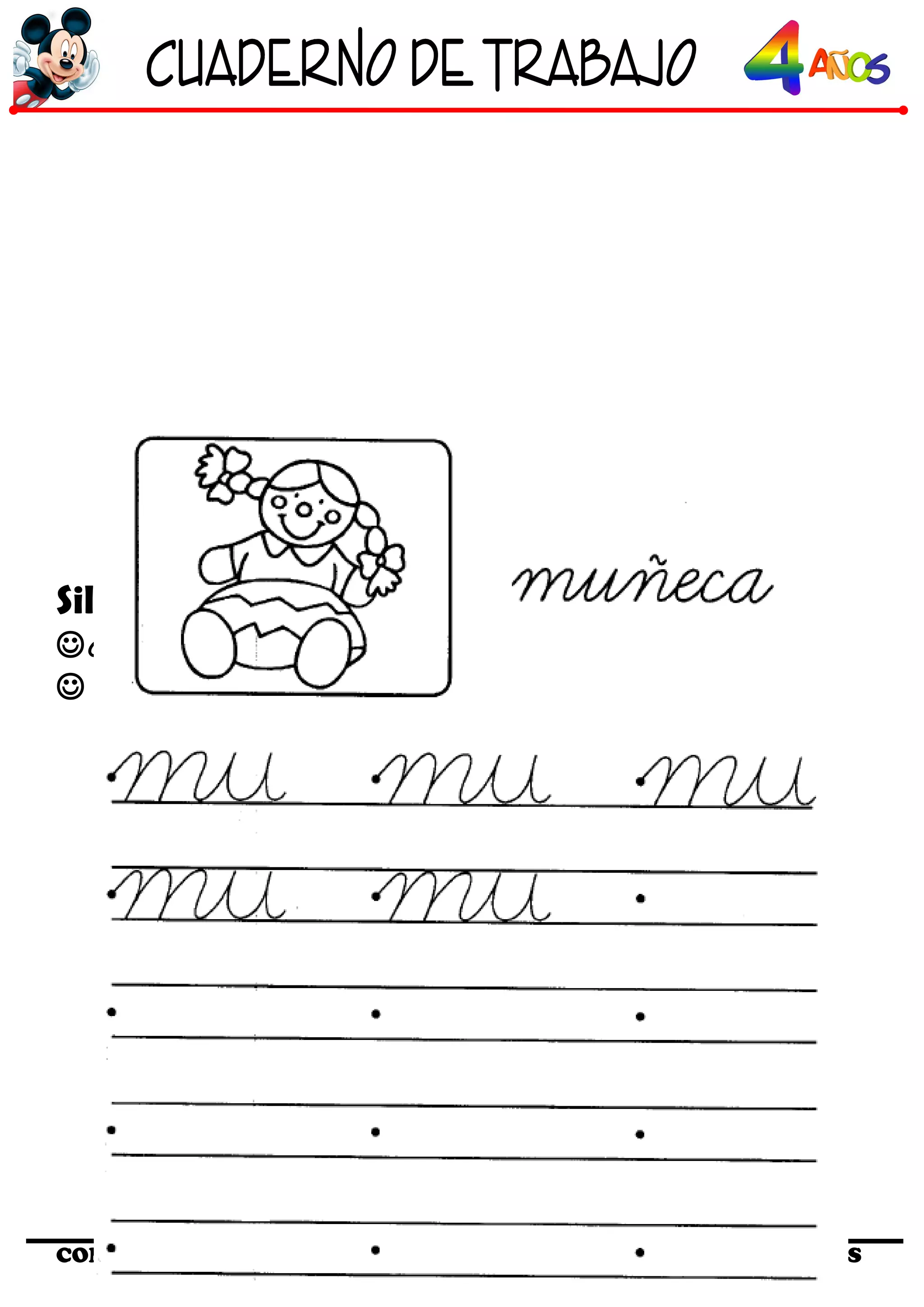 Cuaderno de trabajo II - 4 Años Comunicacion | DOC