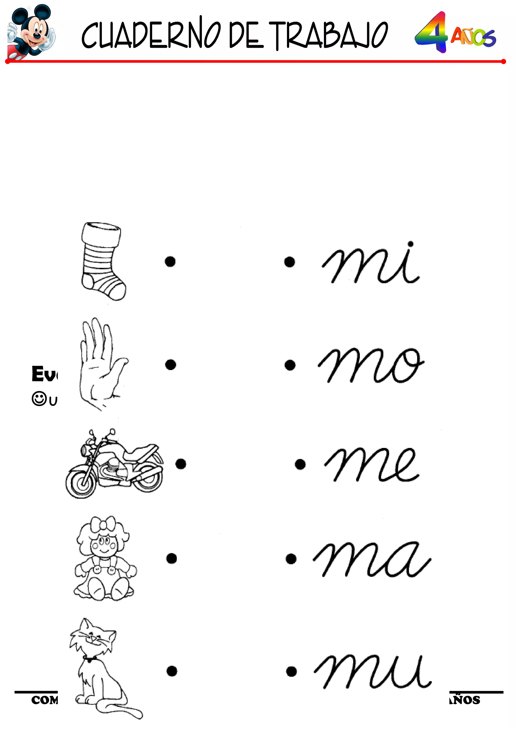 Cuaderno de trabajo II - 4 Años Comunicacion | DOC