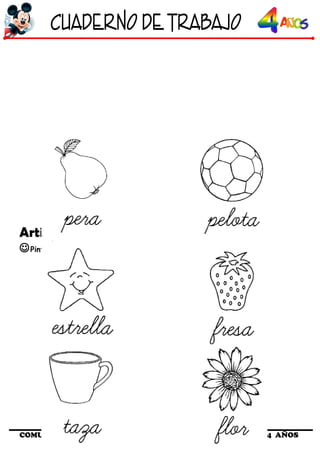 Cuaderno de trabajo II - 4 Años Comunicacion | DOC