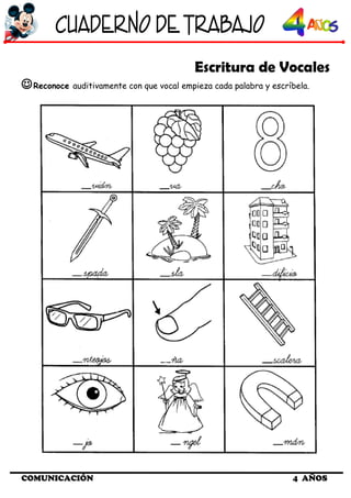 Cuaderno de trabajo II - 4 Años Comunicacion | DOC