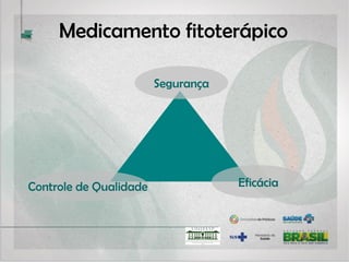 Exemplos: Hypericum perforatum L.
 Nome popular: erva de São João;
 Partes utilizadas: partes aéreas da planta
florida;
 Indicação: para depressão leve ou
moderada (extratos padronizados);
 É um dos principais antidepressivos
vendidos no mundo.
 