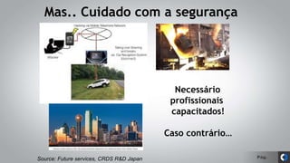 Pág.
Mas.. Cuidado com a segurança
Source: Future services, CRDS R&D Japan
Necessário
profissionais
capacitados!
Caso contrário…
 