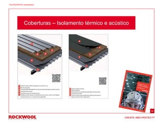 32
Coberturas – Isolamento térmico e acústico
The ROCKWOOL presentation
 