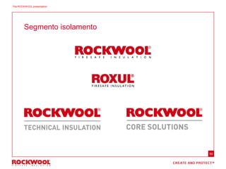 Segmento isolamento
50
The ROCKWOOL presentation
 