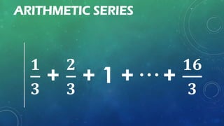 Grade 10 Mathematics Arithmetic Series Lesson | PPTX